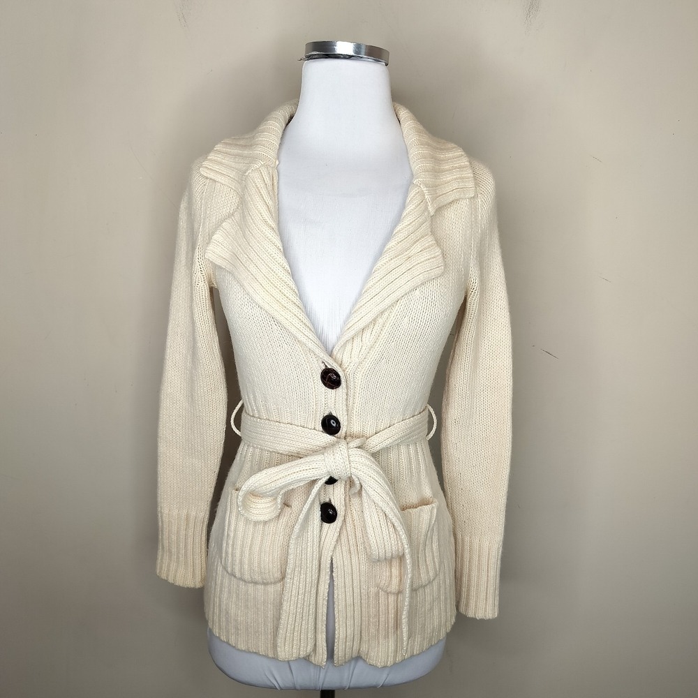Banana Republic Belted Cardigan Sweater Alpaca Wool Knit